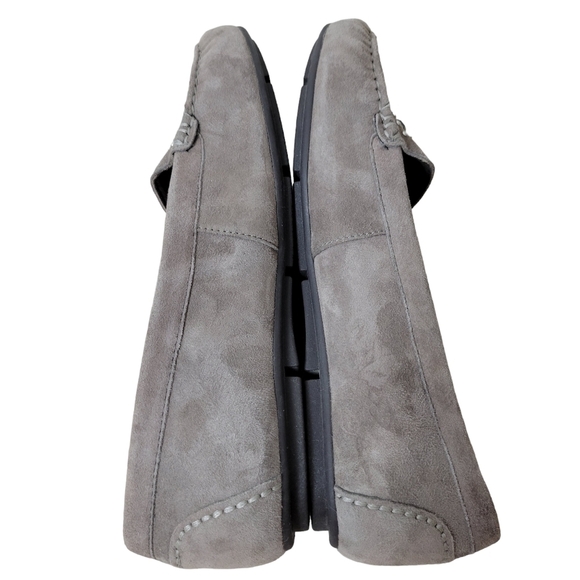 Vionic | Athens Taupe Jewel Embellished Suede Comfort Slip-On Moccasin Loafer - Picture 7 of 10